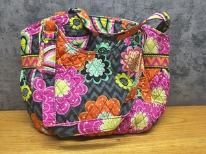 Vera Bradley ZIGGY ZINNIA TOTE BAG Large Purse Shoulder Bag Floral Pattern - Picture 1 of 4