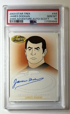 Star Trek The Animated Adventures Autograph A6 James Doohan PSA 10 Gem Mint - Image 1 of 2