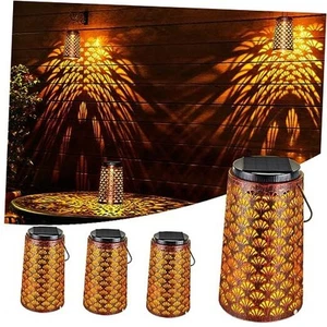 Solar Lanterns for Outside,4 Pack Solar Hanging Outdoor Garden Decor Lights - Picture 1 of 7