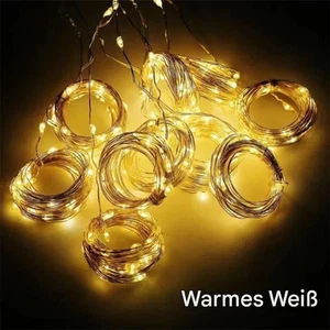 3M 300 LED Lichterkette, USB betrieben, Fernbedienung, Warmweiß für Weihnachtsde - Bild 1 von 6