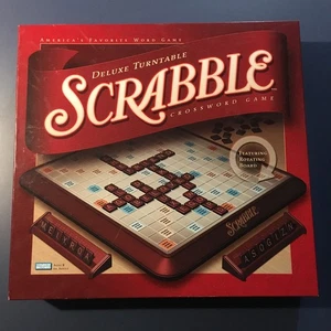 Deluxe Turntable Scrabble Crossword Game 100% COMPLETE 2001 Parker Brothers - Picture 1 of 8