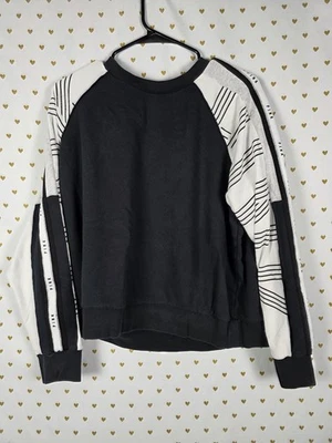 Victorias Secret Pink Logo Sweater Shirt Glitter Lines Large - Image 1 of 4