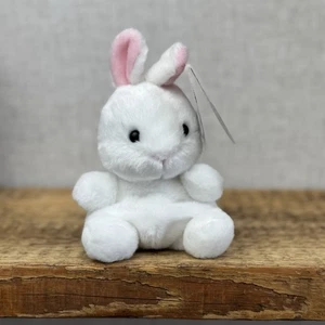 Aurora Cottontail Bunny - All White Rabbit New - Palm Pals Mini Beanbag Plush - Picture 1 of 7