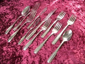 FREMONT 11 Pc Set Dinner Fork Teaspoon Salad Forks Servers Oneida Stainless USA - Picture 1 of 6