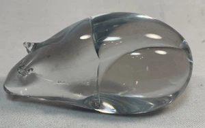 O ok Maus Kunst Glas Briefbeschwerer Figur - Ronneby Schweden Vintage - Bild 1 von 7