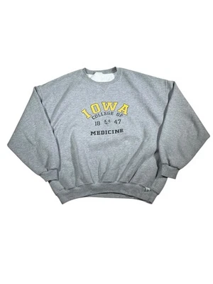 Años 90 De Colección Iowa College Medicine Russell Atlético Cuello Redondo Para Hombre Talla Grande Foto 1 de 4