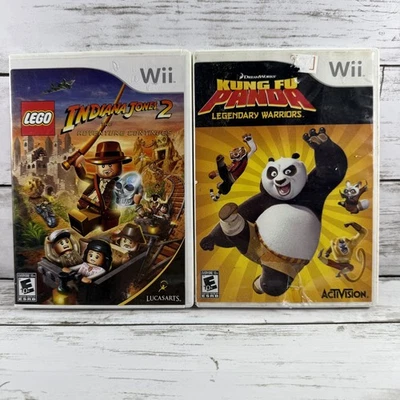 Wii LEGO Indiana Jones 2 Adventure Continues Kung Fu Panda Legendary Warrior Foto 1 de 4