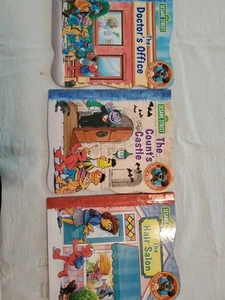 3 SESAME STREET WHERE IS THE PUPPY -DOCTOR'S OFFICE HAIR SALON COUNT'S CASTLE - Picture 1 of 2