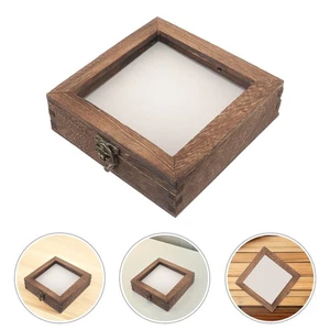 Small Display Case Wooden Storage Box Specimen Entomology Containers Plant - Picture 1 of 12