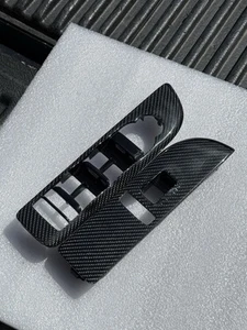 2007-2014 Silverado Yukon Suburban Tahoe Window Switch Trim Carbon Fiber - Picture 1 of 3