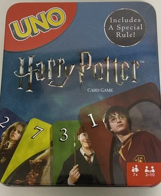 Uno Harry Potter Card Game In Tin Box Special Rule Card Characters 7+ Complete - Image 1 of 4
