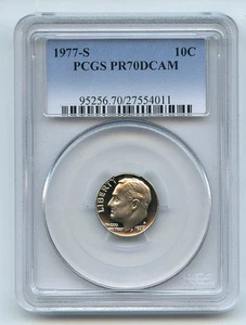 1977 S 10C Roosevelt Dime Proof PCGS PR70DCAM - Picture 1 of 1