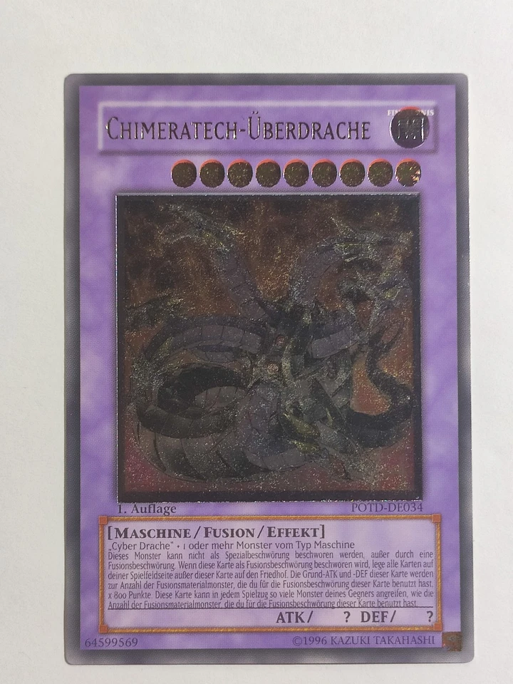 Yu-Gi-Oh! Karte Chimeratech-Überdrache POTD-DE034 Ultimate Rare 1. Auflage - Bild 1 von 1