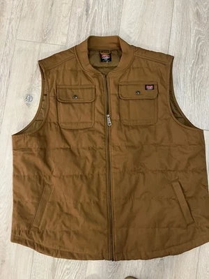 Wrangler 3x Brown Utility Quilted Lined Vest New - Image 1 of 4