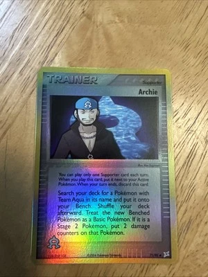 Pokémon TCG ARCHIE 71/95 Uncommon Reverse Holo EX Team Magma vs Team Aqua 2004 - Image 1 of 4