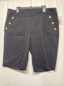 CounterParts Women’s XXL Black Military Gold Buttons Pull On Shorts - Picture 1 of 12