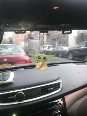 Cute Star Wars The Child Mandalorian Baby Yoda Car Rearview Mirror Pendant Gift - Image 1 of 4