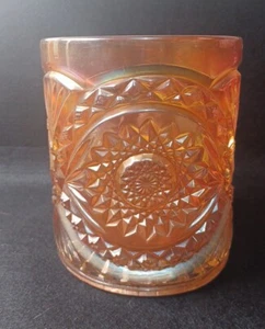 Vintage Imperial Marigold Carnavill Glass Hobstar Cookie Biscuit Jar  - Picture 1 of 5