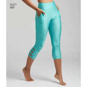 Simplicity 8561 XS-5X Leggings Pocket Activewear Workout Yoga Pants Plus Pattern - Picture 1 of 5