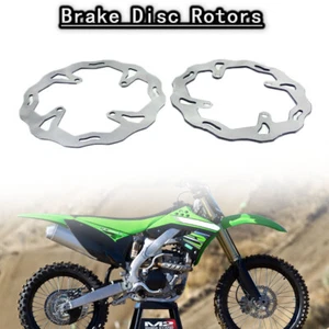 Front Rear Wavy Brake Disc Rotors Motorcycle NEW Fit For KAWASAKI KLX450R 08-15 - Picture 1 of 15