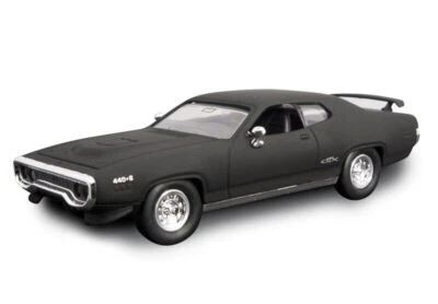 Nuevo en caja Plymouth GTX negro mate Road Signature escala 1/43 diecast escala O 1971 Foto 1 de 4