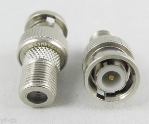 10x BNC Male Plug to F type Female Jack Straight TV RF Coaxial Adapter Connector - Picture 1 of 3