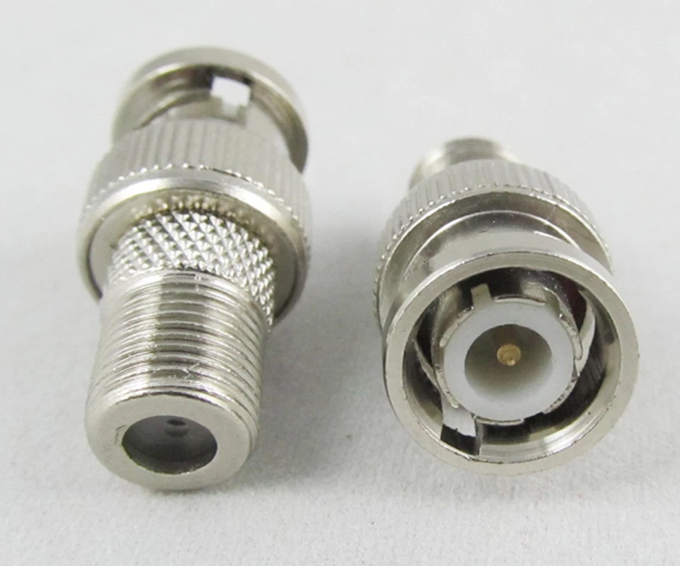 10x BNC Male Plug to F type Female Jack Straight TV RF Coaxial Adapter Connector - Image 1 of 3