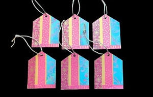 6 Handmade~Hang & Gift Tags~Scrapbooking~Parties~Crafts - Picture 1 of 3