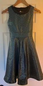 Girl's Iridescent Fit & Flare Dress With Embellished Neck Brocade Size 14     - Picture 1 of 6