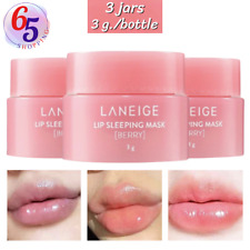 LANEIGE Lip Sleeping Mask Lip mask, smooth, soft, pink, to cure dark lips. 3g.X3