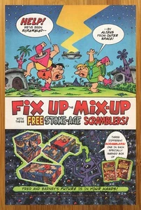 1998 Fruity/Cocoa Pebbles Cereal Print Ad/Poster Flintstones Retro Food Art 90s - Picture 1 of 4