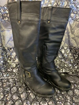 Botas de Montar Rampage Alto Arnés 6.5 M Negras Matangi Hebilla Correa Cremallera Foto 1 de 4