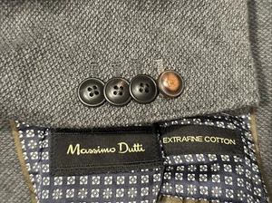 Massimo Dutti   Knit 100% Cotton  Sport Coat   Blazer Jacket 54IT  44 US - Picture 1 of 23