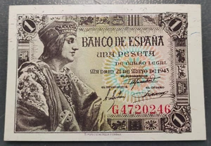 ESPAÑA 1 PESETA 1943 FERNANDO EL CATOLICO SC UNC - Picture 1 of 2