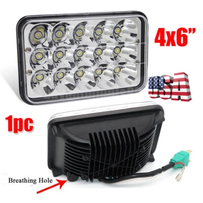 Faro LED alto/bajo de 4x6" para camioneta Chevrolet S10 1995 1996 1997 aprobado por el DOT Foto 1 de 4