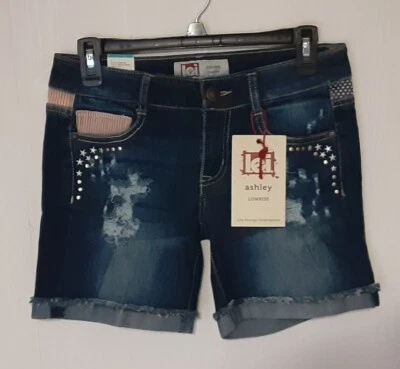 L.e.i. Pantalones cortos de mezclilla Ashley de tiro bajo para niños talla 5 nuevos con etiquetas  Foto 1 de 4