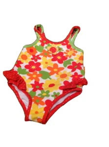Letop Girl 18 Month Orange Floral Swimsuit - Picture 1 of 7