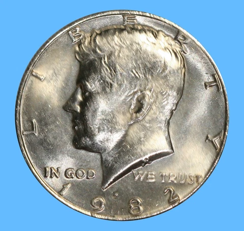 1982 P Kennedy Clad Half Dollar  inventory # 1336 Cover