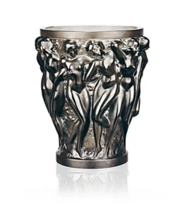 Lalique Crystal Bacchantes Small Vase Bronze Crystal 10547800 Height 5.75" - Picture 1 of 1