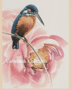 Cuadro de punto de cruz contado de pájaros martín pescador n.º 2-340/5 - Imagen 1 de 1