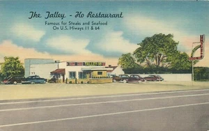 ROADSIDE CHATANOOGA TENNESSEE TALLEY HO RESTAURANT VINTAGE LEINEN POSTKARTE ANSICHT - Bild 1 von 2