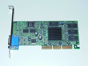 Tarjeta de gráficos de video ATI Radeon 7000 32 MB SDR AGP 4X VGA salida retro para juegos PC DX7 - Imagen 1 de 3