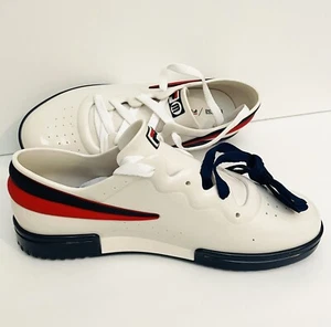 Zapatillas Melissa + Fila Row Ad Blanco Azul Rojo Fila Zapatos Cordones Mujer’s TALLA 12 - Imagen 1 de 3