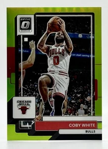 2022-23 Donruss Optic Lime Green Prizm #90 Coby White 10/149 Chicago Bulls - Picture 1 of 2