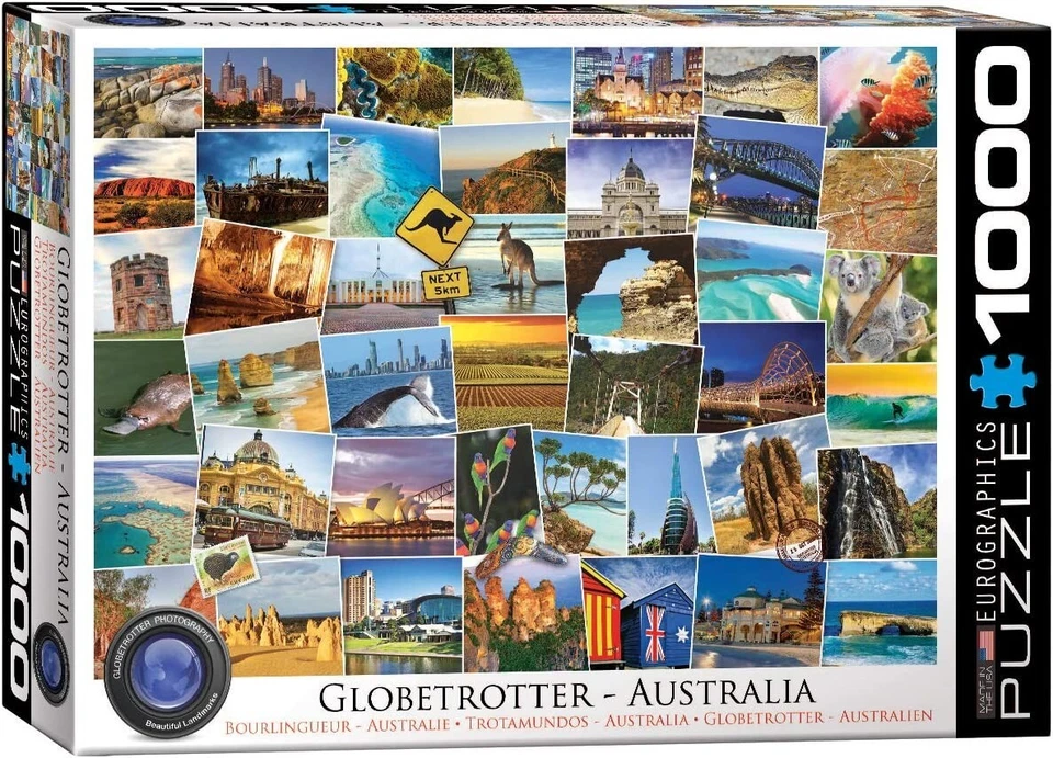 Eurographics Globetrotter Australia 1000 piece jigsaw puzzle 680mm x 480mm - Image 1 of 1