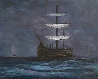 NUEVO ARTE ORIGINAL DE GINA VANN PINTURA AL ÓLEO SOBRE LIENZO 16 pulgadas x 20 pulgadas SIN MARCO Foto 1 de 4