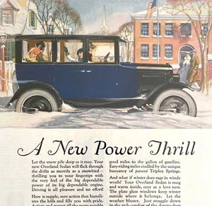 Willys Overland Sedan 1924 Advertisement Lithograph Automobilia Power DWCC1 - Picture 1 of 2