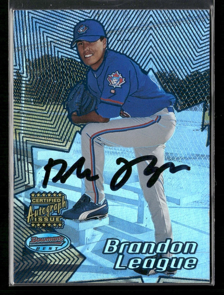 2002 Bowman's Best #165 Brandon League Auto Blue Jays - Image 1 of 2