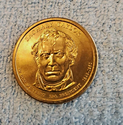 RARE Presidential Golden Dollar US Coin.  Zachary Taylor 2009 D - Image 1 of 4