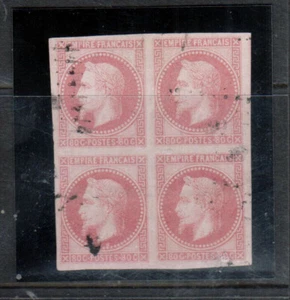 French Colonies #15 (Y & T #10) Extra Fine Used Block **With Certificate** - Picture 1 of 3